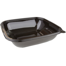 Plastic Bowl PET Black 1000ml 190x190x50mm (50 Units) 