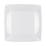 Plastic Plate Flat White "Nice" PP 23 cm (25 Units) 