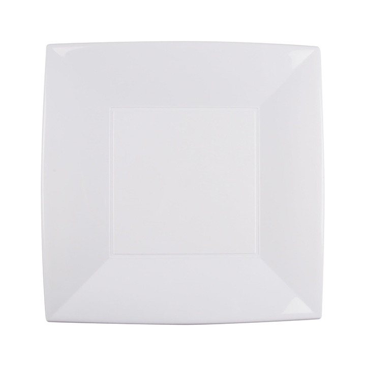 Plastic Plate Flat White "Nice" PP 29 cm (12 Units) 