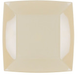 Plastic Plate Flat Cream "Nice" PP 29cm (12 Units) 