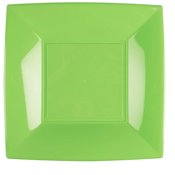 Plastic Plate Flat Lime Green "Nice" PP 29 cm (144 Units)