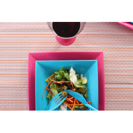 Plastic Plate Flat Fuchsia "Nice" PP 29 cm (12 Units) 