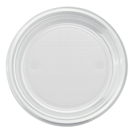 Plastic Plate PS Flat Clear Ø22 cm (780 Units)