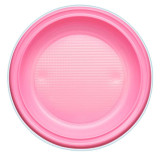 Plastic Plate PS Flat Pink Ø22 cm (30 Units) 