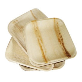 Palm Leaf Mini Plate Square Shape 7,7x7,7cm (200 Units)