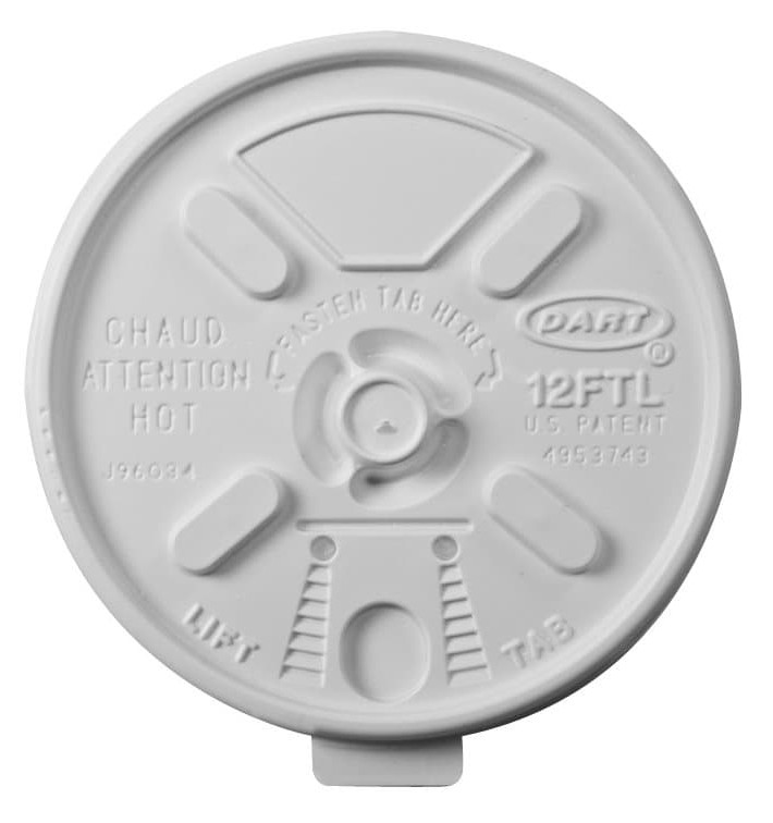 Plastic Lid PS Resealable White Ø8,9cm (100 Units)  