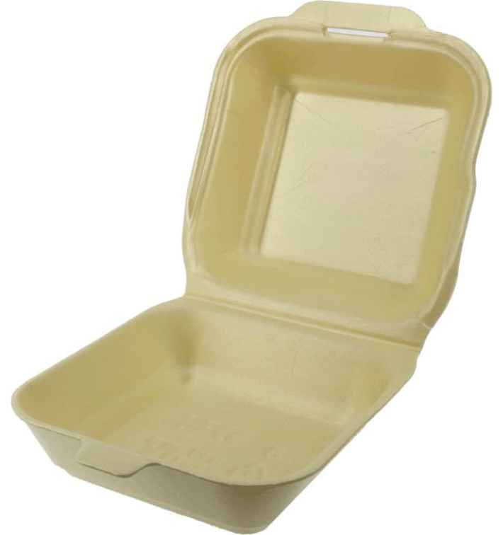 Foam Burger Boxes Take-Out Large size Champagne (500 Units)