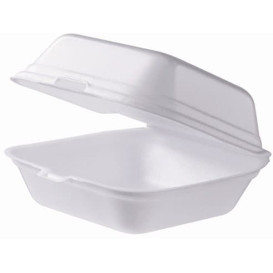 Foam Burger Boxes Take-Out Small size White (500 Units)