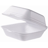 Foam Burger Boxes Take-Out Large size White (125 Units)
