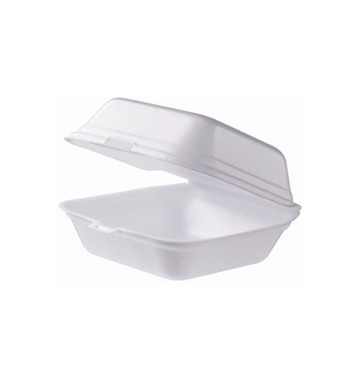 Foam Burger Boxes Take-Out Giant size White (200 Units)