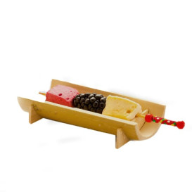 Bamboo Food Pick Red Design 12cm (200 Units)  