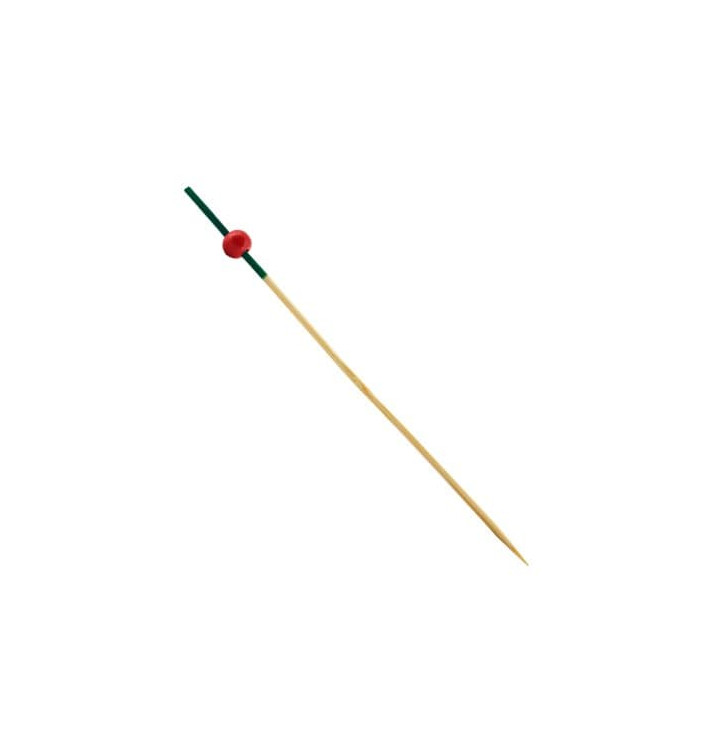 Bamboo Food Pick "Portugal" Design Green and Red 12cm (5000 Units)