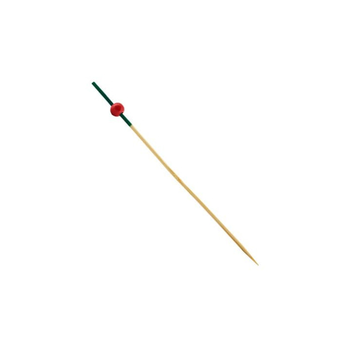 Bamboo Food Pick "Portugal" Design Green and Red 12cm (5000 Units)