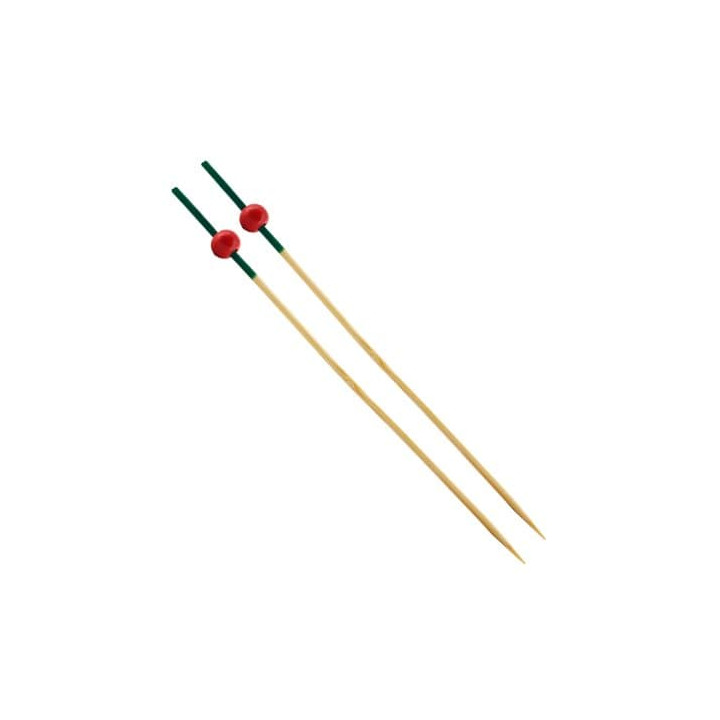 Bamboo Food Pick "Portugal" Design Green and Red 12cm (5000 Units)