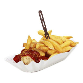 Paper Food Boat Tray Oval shape 20x12x3,5cm (250 Units)  