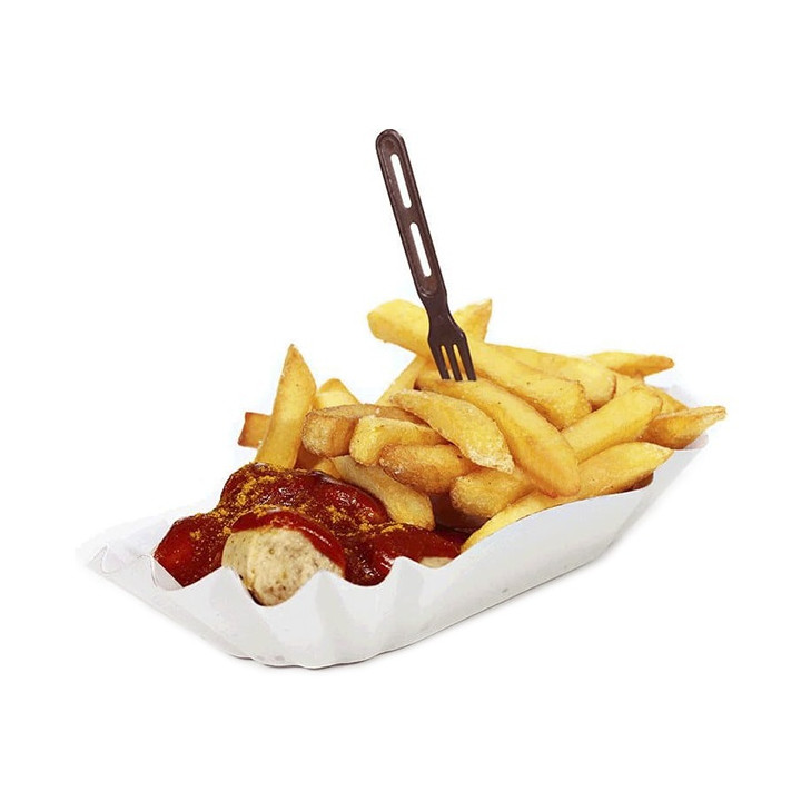 Paper Food Boat Tray Oval shape 20x12x3,5cm (1000 Units)