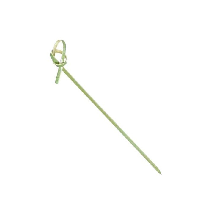 Bamboo Food Pick Bow Design Natural Green 18cm (200 Units)  