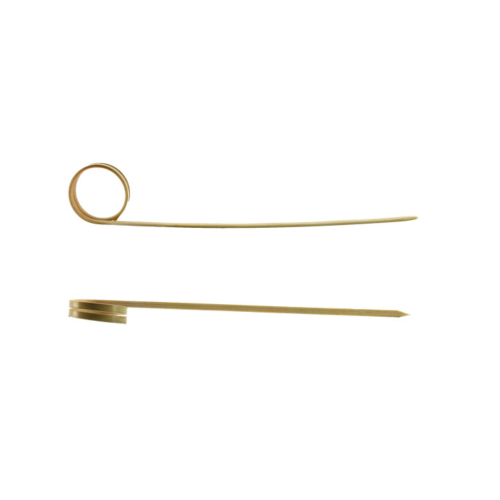 Bamboo Food Pick with Ripple Handle Design 15cm (200 Units)  