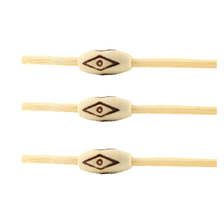 Bamboo Food Pick Ethnic Design 12cm (200 Units)  