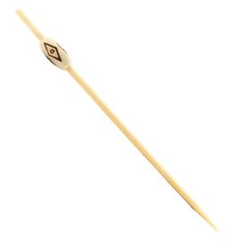 Bamboo Food Pick Ethnic Design 12cm (5000 Units)
