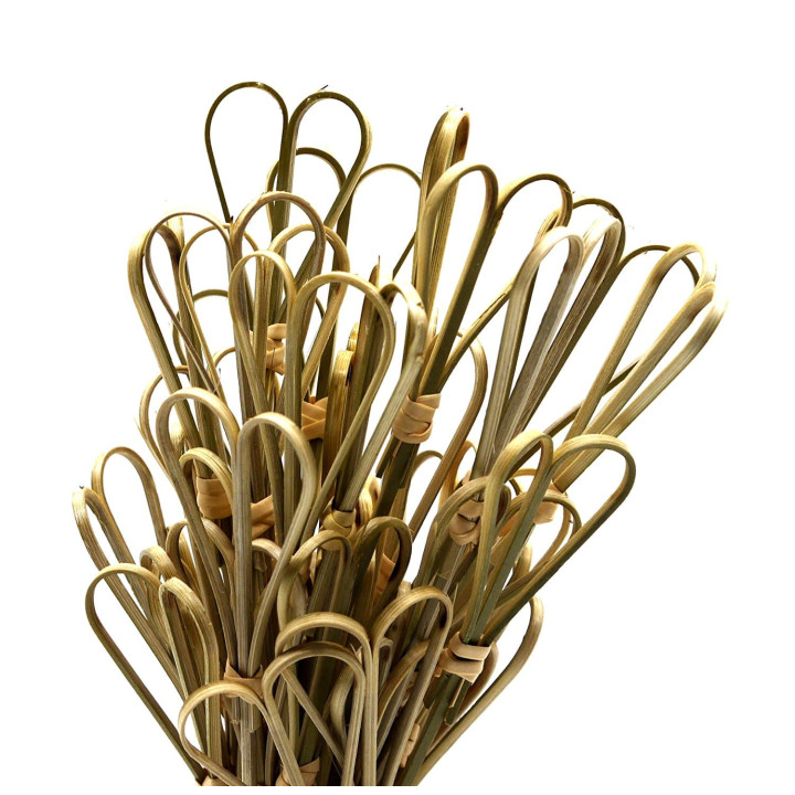 Bamboo Food Pick "Cuore" Design Natural Green 18cm (200 Units)  