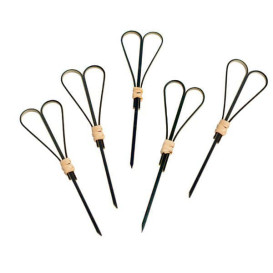 Bamboo Food Pick "Cuore" Design Black 18cm (200 Units)  