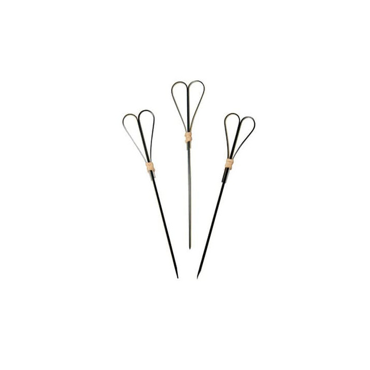 Bamboo Food Pick "Cuore" Design Black 18cm (5000 Units)