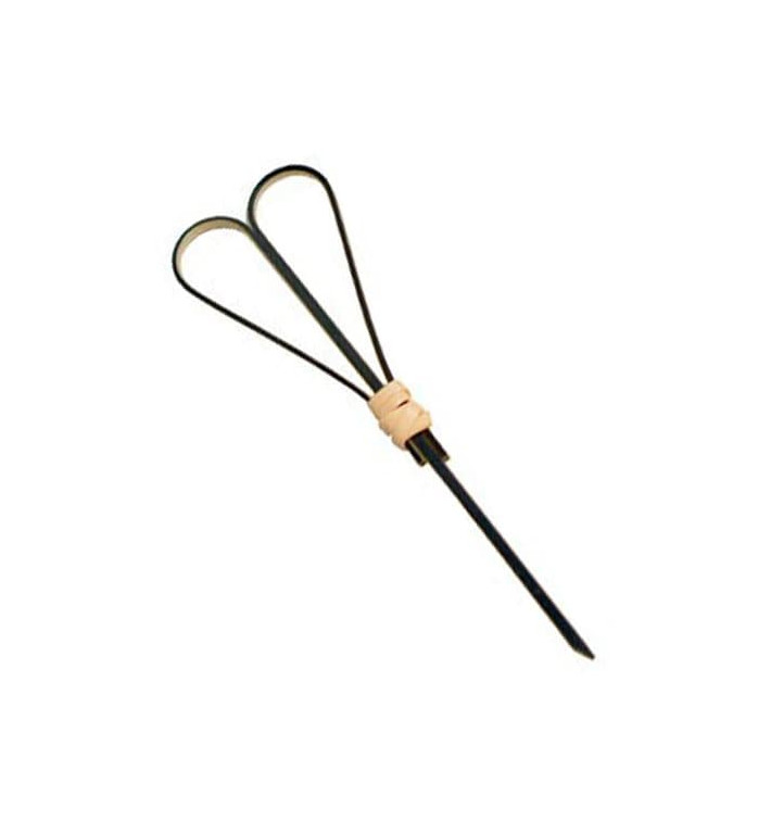 Bamboo Food Pick "Cuore" Design Black 15cm (200 Units)  