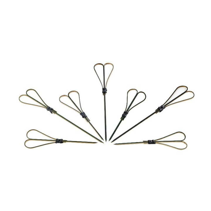 Bamboo Food Pick "Cuore" Design Black 12cm (200 Units)  