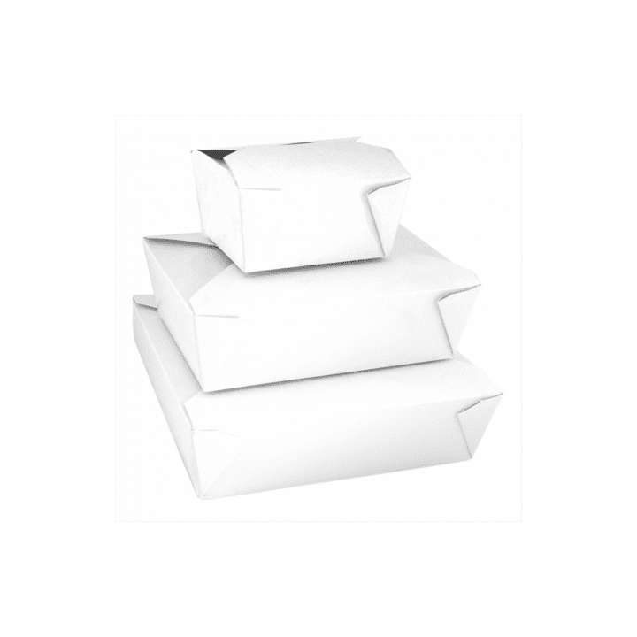 Paper Take-out Container "American" White 11,3x9x6,4cm 780ml (450 Units) 