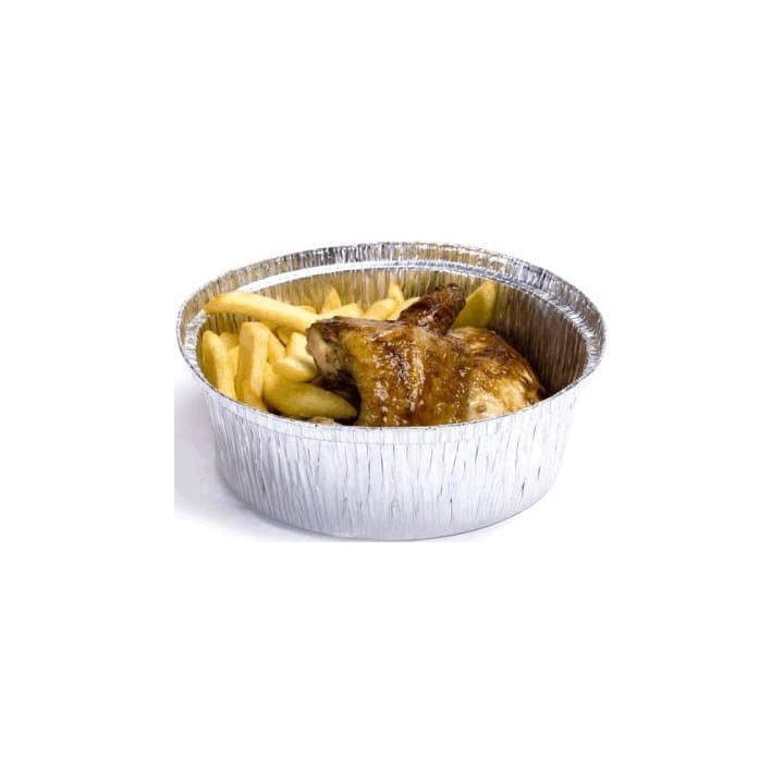 Foil Pan for Roast Chicken Round Shape 1900ml (500 Units)