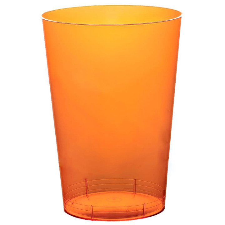 Plastic Cup PS "Moon" Orange Clear 230ml (50 Units) 