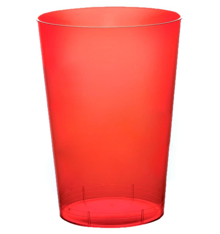 Plastic Cup PS "Moon" Red Clear 230ml (1000 Units)