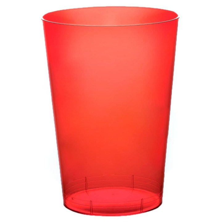 Plastic Cup PS "Moon" Red Clear 230ml (1000 Units)