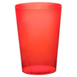 Plastic Cup PS "Moon" Red Clear 230ml (50 Units) 