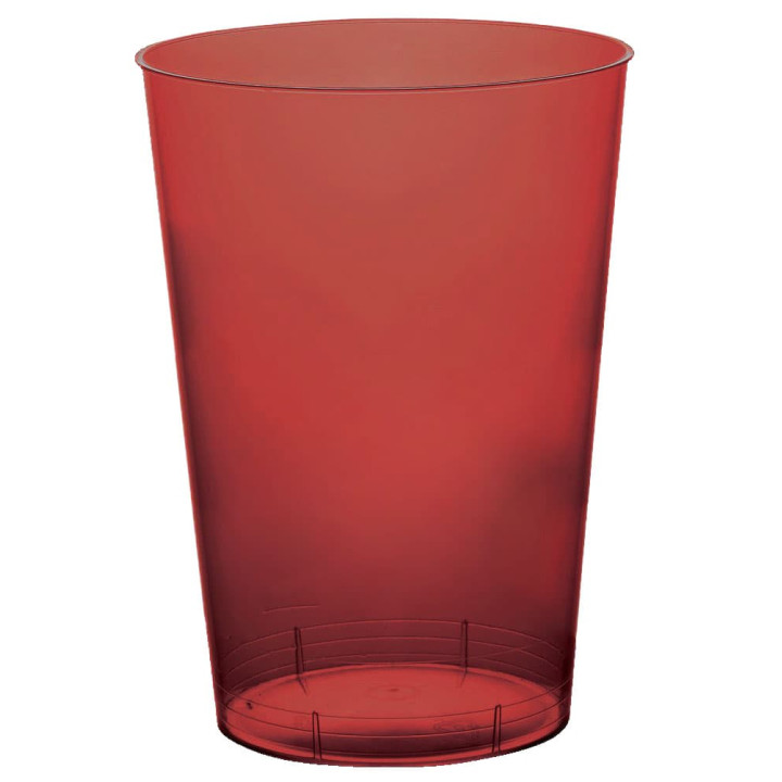 Plastic Cup PS "Moon" Burgundy Clear 230ml (35 Units) 