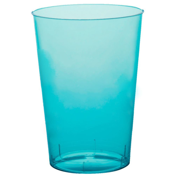 Plastic Cup PS "Moon" Turquoise Clear 230ml (50 Units) 