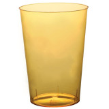 Plastic Cup PS "Moon" Yellow Clear 230ml (50 Units) 