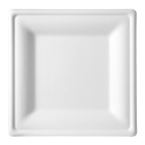 Sugarcane Plate Square shape White 20x20 cm (50 Units) 