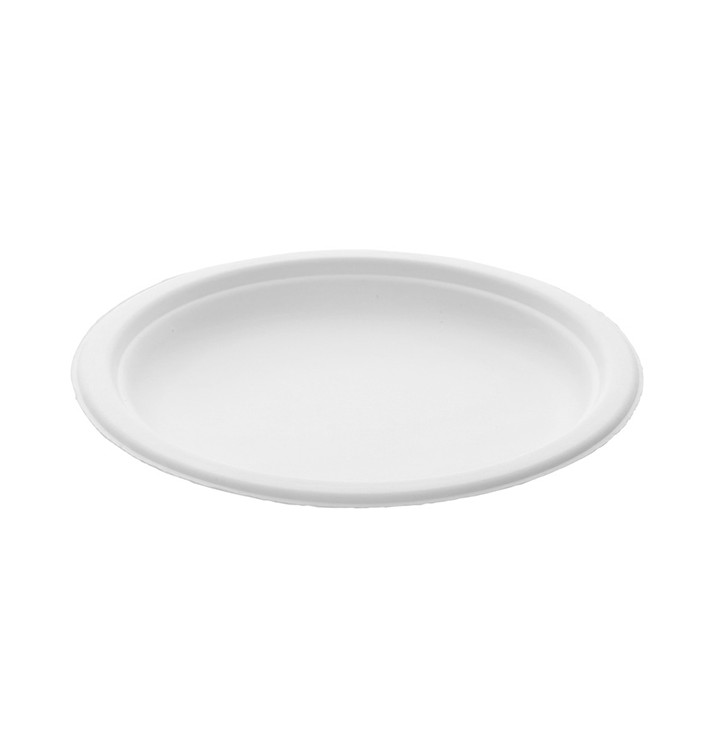 Sugarcane Plate White Ø18 cm (600 Units)