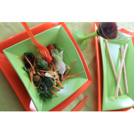 Plastic Plate Flat Orange "Nice" PP 23 cm (300 Units)