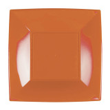 Plastic Plate Flat Orange "Nice" PP 18 cm (25 Units) 