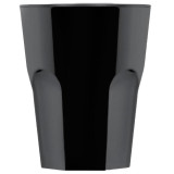 Plastic Glass SAN Reusable "Rox" Black 300ml (8 Units) 