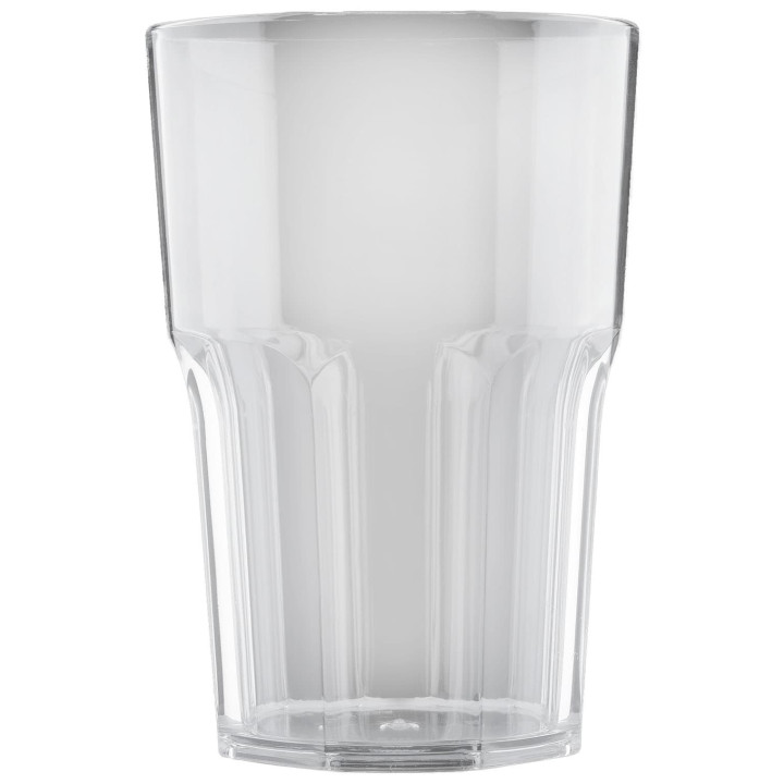 Plastic Glass SAN Reusable "Granity" Clear 400 ml (75 Units)