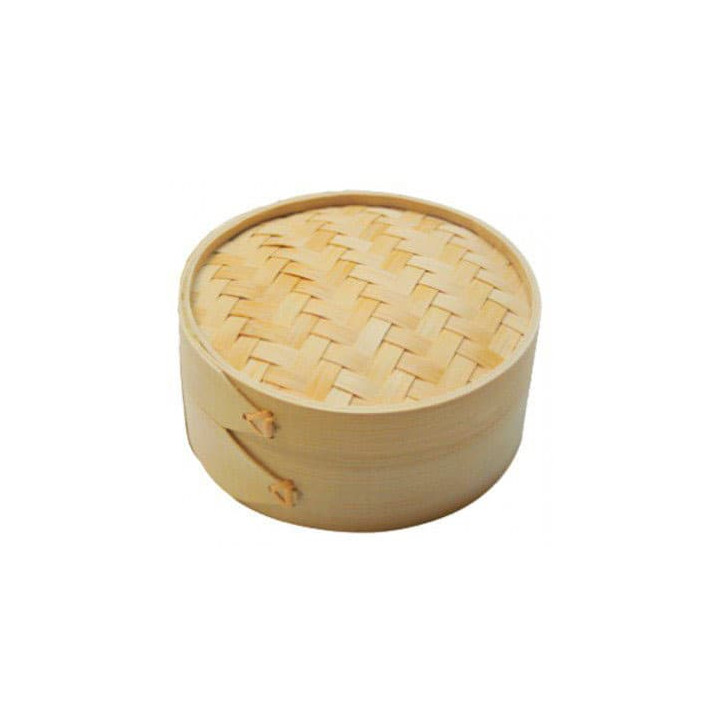 Bamboo Steamer with Lid Ø8x6cm (10 Units) 