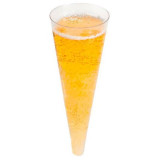 Plastic Flute "Cono" Clear 100ml Ø5x14cm (24 Units) 