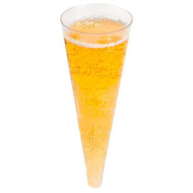 Plastic Flute "Cono" Clear 100ml Ø5x14cm (24 Units) 