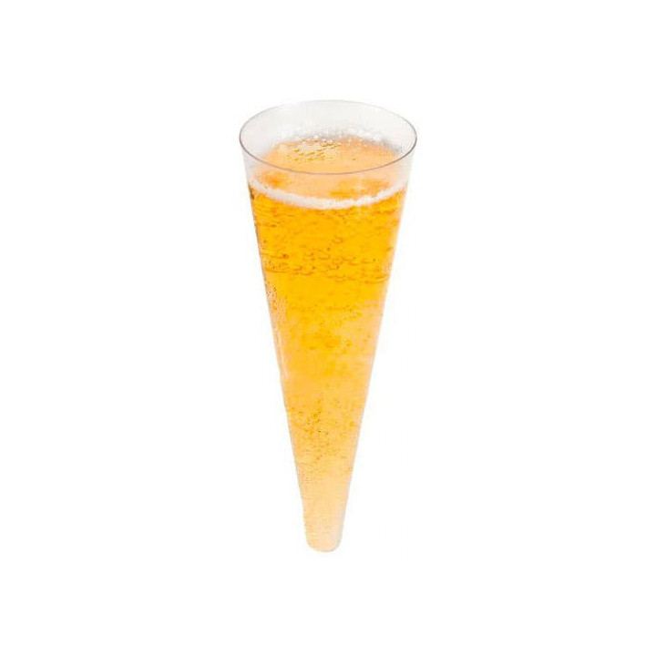 Plastic Flute "Cono" Clear 100ml Ø5x14cm (24 Units) 