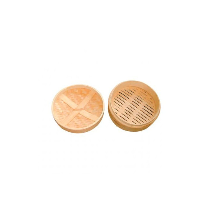 Bamboo Steamer with Lid Ø8x6cm (200 Units)