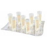 Plastic Holder Tray for Flute Clear 37x26cm (10 Units)